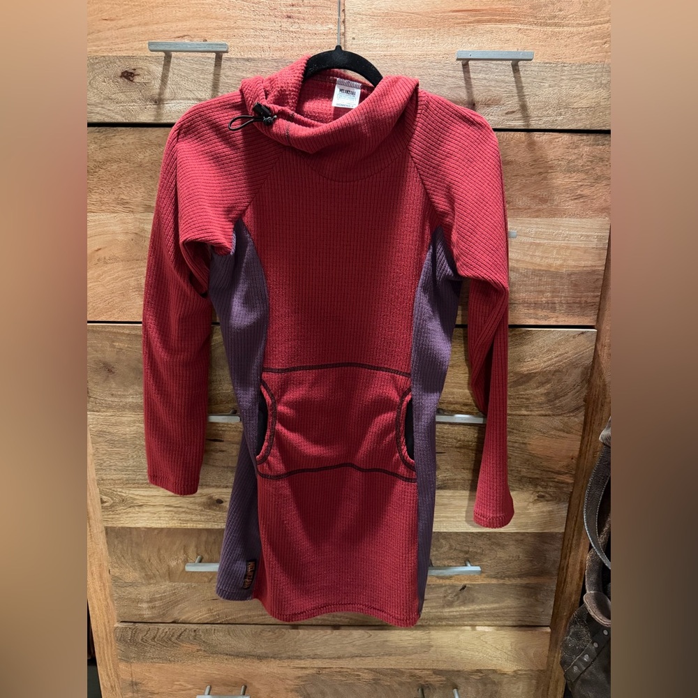 Melanzana Red and Purple Casual Dress